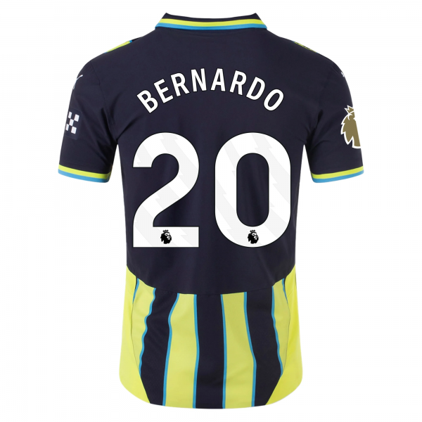 Puma Manchester City Bernardo Silva Away Jersey w/ EPL + Club World Cup Patch 24/25 (New Navy/Yellow Glow)