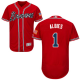 Atlanta Braves #1 Ozzie Albies Red Flexbase Collection Stitched MLB Jersey