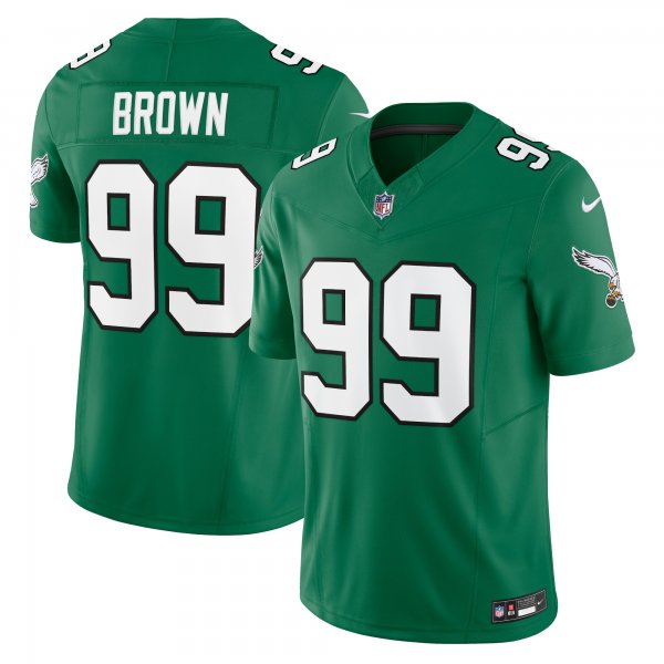 Men's Philadelphia Eagles Jerome Brown Nike Kelly Green Alternate Vapor F.U.S.E. Limited Jersey