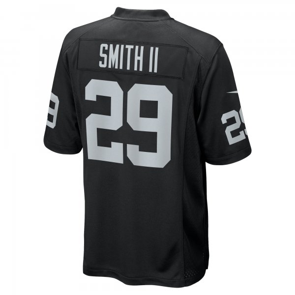 Men's Las Vegas Raiders Christopher Smith II Nike Black Team Game Jersey