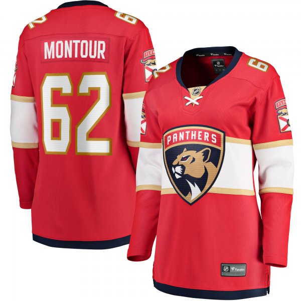 Women's Florida Panthers Brandon Montour Fanatics Red Home Breakaway Player Jersey