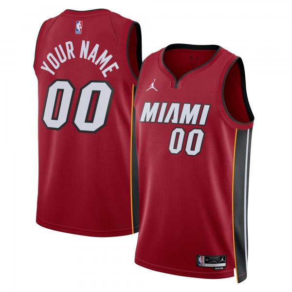 Unisex Miami Heat Jordan Brand Red 2022/23 Swingman Custom Jersey - Statement Edition