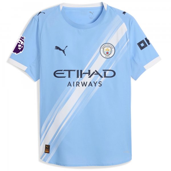 Puma Manchester City 25/26 Home Jersey w/ EPL + Sponsor Patch (Team Light Blue/White)