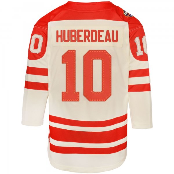 Youth Calgary Flames Jonathan Huberdeau Cream 2023 NHL Heritage Classic Premier Player Jersey