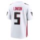 Men's Atlanta Falcons Drake London Nike White Away Game Player Jersey