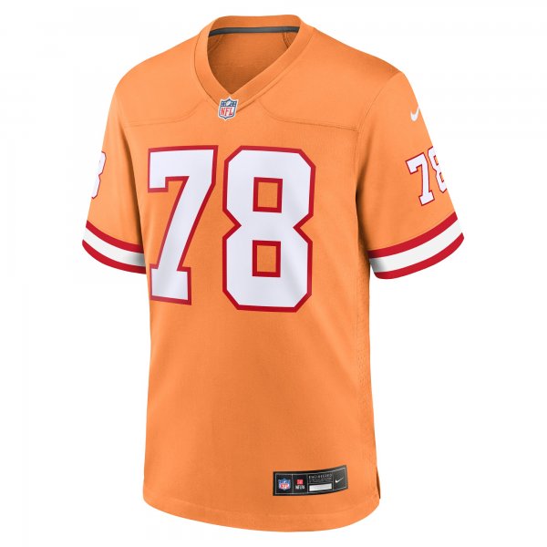 Men's Tampa Bay Buccaneers Tristan Wirfs Nike Orange Throwback Game Jersey