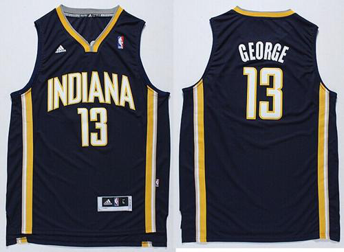 Men's Revolution 30 Indiana Pacers #13 Paul George Navy Blue Stitched NBA Jersey