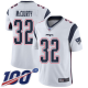 Men's New England Patriots #32 Devin McCourty White Stitched NFL 100th Season Vapor Limited Jersey