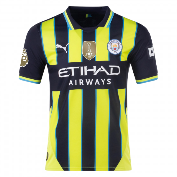 Puma Manchester City Joško Gvardiol Away Jersey w/ EPL + Club World Cup Patch 24/25 (New Navy/Yellow Glow)