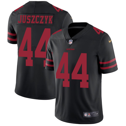 Men's Nike San Francisco 49ers #44 Kyle Juszczyk Black Alternate Stitched NFL Vapor Untouchable Limited Jersey