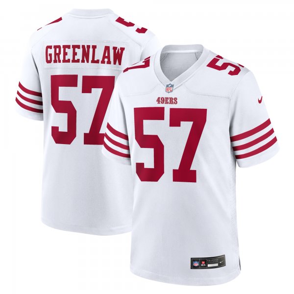 Men's San Francisco 49ers Dre Greenlaw Nike  White Team Game Jersey