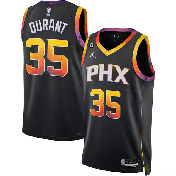 Youth Phoenix Suns #35 Kevin Durant Black Statement Swingman Stitched NBA Jersey