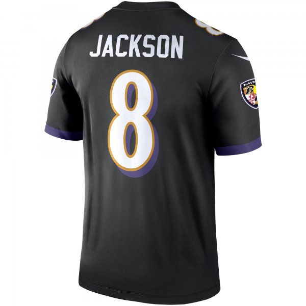 Men's Baltimore Ravens Lamar Jackson Nike Black Legend Jersey