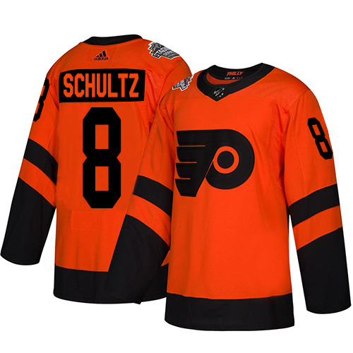 Adidas Philadelphia Flyers #8 Dave Schultz Orange 2019 Stadium Series Stitched NHL Jersey