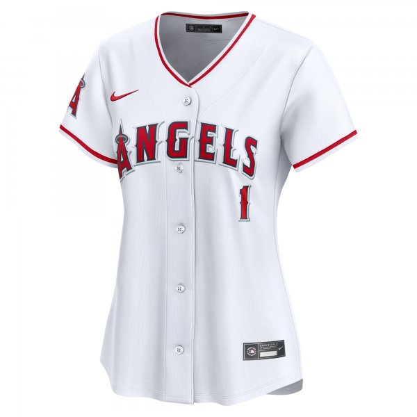 Women's Los Angeles Angels Nike White #1 Mom Home Limited Jersey