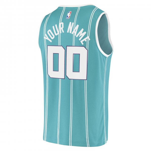 Youth Charlotte Hornets Fanatics Teal 2020 Fast Break Replica Custom Jersey - Icon Edition