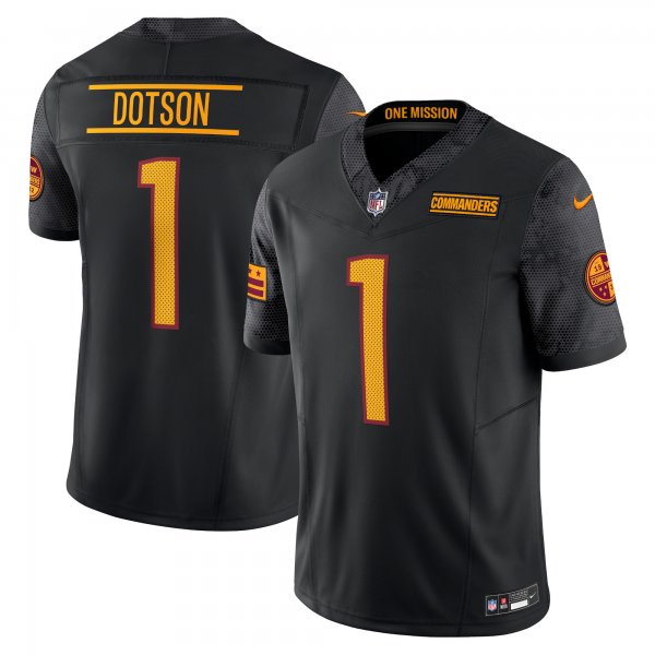 Men's Washington Commanders Jahan Dotson Nike Black Alternate Vapor F.U.S.E. Limited Jersey