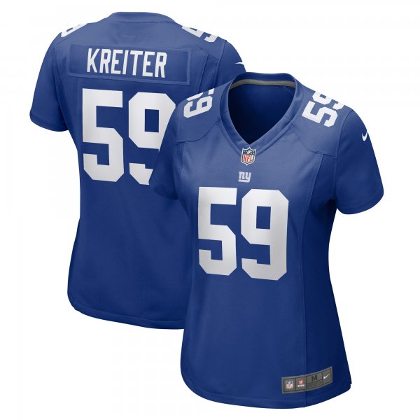 Women's New York Giants Casey Kreiter Nike Royal Team Game Jersey