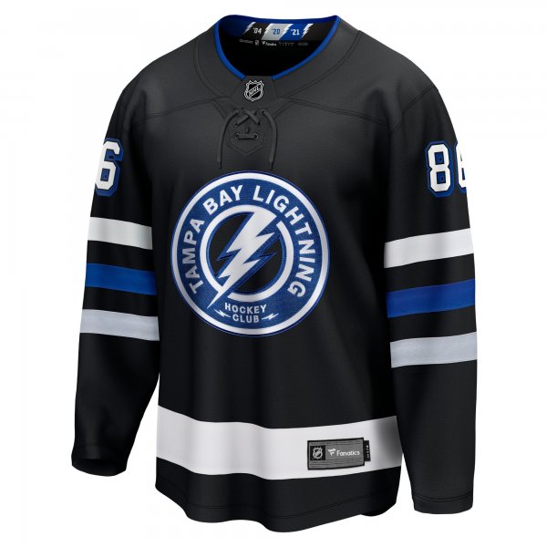 Men's Tampa Bay Lightning Nikita Kucherov Fanatics Black Alternate Premier Breakaway Player Jersey