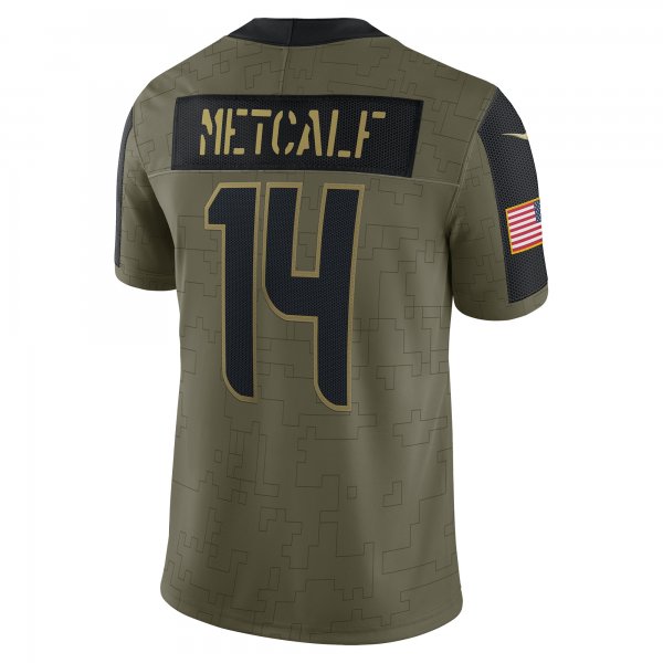 Men's Seattle Seahawks DK Metcalf Nike Olive 2021 Salute To Service Limited Player Jersey