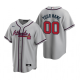 Men's Atlanta Braves Custom Nike Gray 2020 Road Jersey