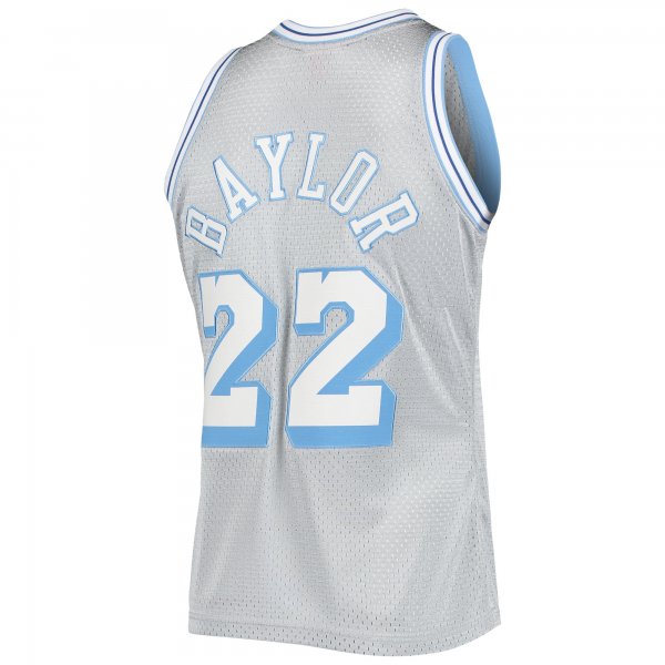 Men's Los Angeles Lakers Elgin Baylor Silver Mitchell & Ness 75th Anniversary 1960/61 Hardwood Classics Swingman Jersey