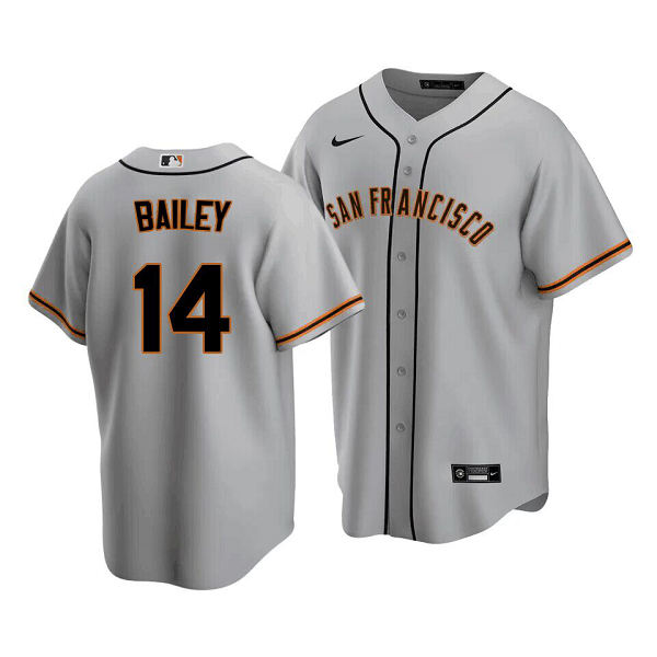 Men's San Francisco Giants #14 Patrick Bailey MLB Road Gray Flex Base Jersey