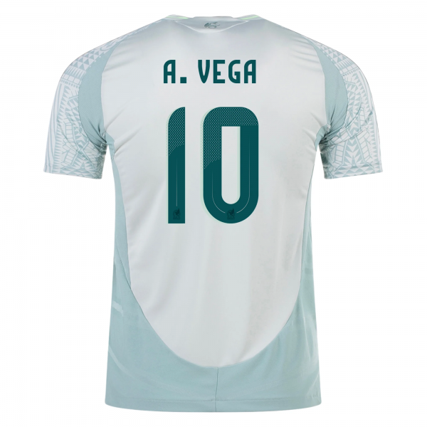 adidas Mens Mexico Alexis Vega Away Jersey 24/25 (Linen Green)