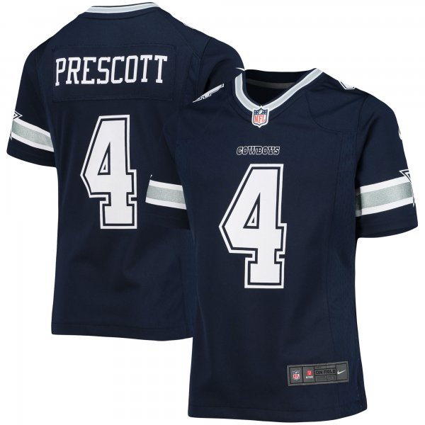 Girls Youth Dallas Cowboys Dak Prescott Nike Navy Team Game Jersey