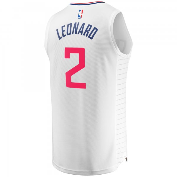 Men's LA Clippers Kawhi Leonard Fanatics White Fast Break Replica Player Jersey - Association Edition