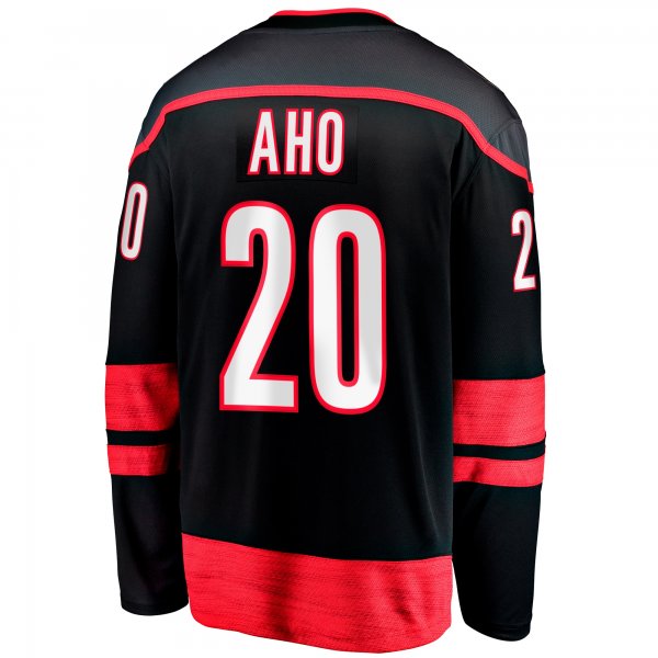 Men's Carolina Hurricanes Sebastian Aho Fanatics Black Home Breakaway Jersey