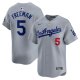 Men's Los Angeles Dodgers #5 Freddie Freeman Nike Gray Away Limited Player Jersey