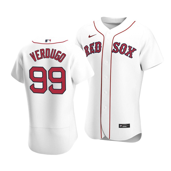 Men's Boston Red Sox #99 Alex Verdugo White Home Flex Base Jersey