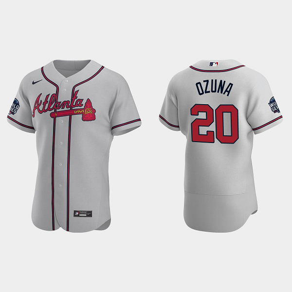 Marcell Ozuna Atlanta Braves 2021 World Series MLB Flexbase Jersey - Gray