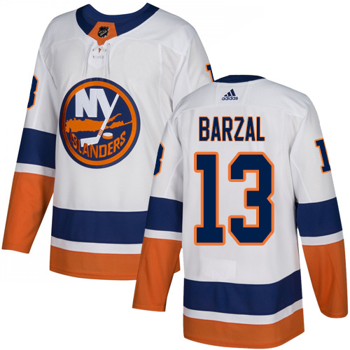 Adidas New York Islanders #13 Mathew Barzal White Road Stitched Youth NHL Jersey