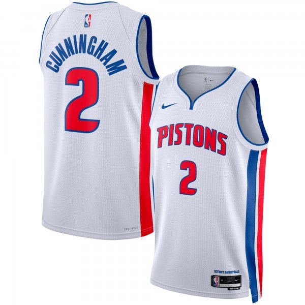 Unisex Detroit Pistons Cade Cunningham Nike White Swingman Jersey - Association Edition