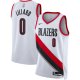 Unisex Portland Trail Blazers Damian Lillard Nike White Swingman Jersey - Association Edition