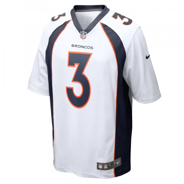 Men's Denver Broncos Russell Wilson Nike White Game Jersey