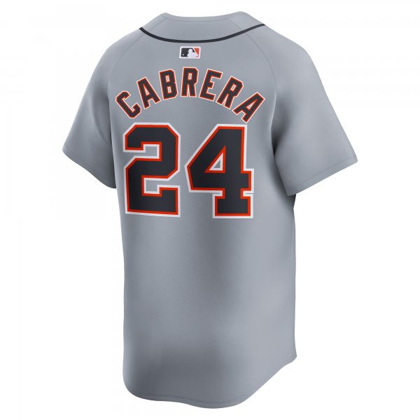 Men's Detroit Tigers Miguel Cabrera Nike Gray Road Limited Player Jersey