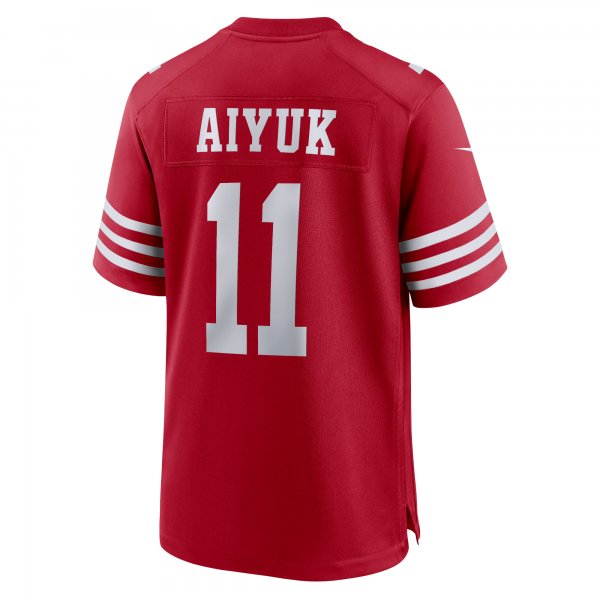 Men's San Francisco 49ers Brandon Aiyuk Nike Scarlet Team Player Game Jersey