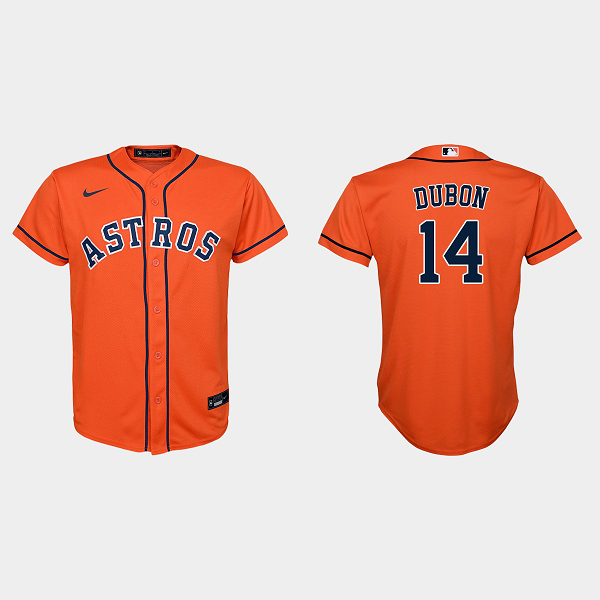 Youth Houston Astros #14 Mauricio Dubon Orange Alternate MLB Jersey