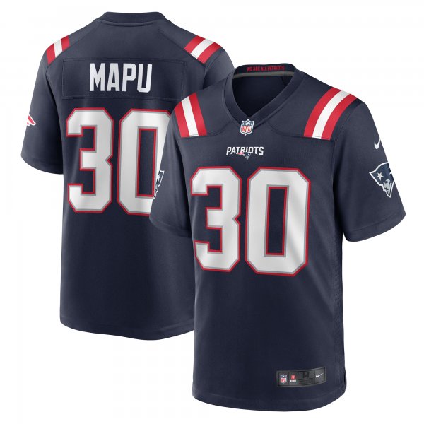 Men's New England Patriots Marte Mapu Nike  Navy Team Game Jersey