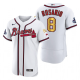 Men's Atlanta Braves Eddie Rosario White 2022 Gold Program 4-Time World Series Champions Flex Base Jersey