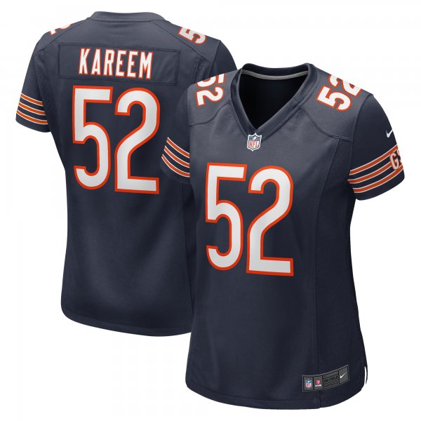 Women's Chicago Bears Khalid Kareem Nike  Navy Team Game Jersey