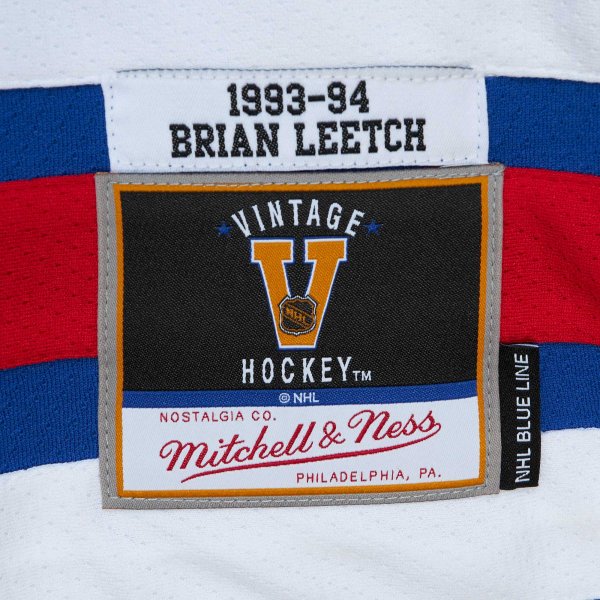 Men's New York Rangers Brian Leetch Mitchell & Ness Blue Alternate Captain Patch 1993/94 Blue Line Player Jersey