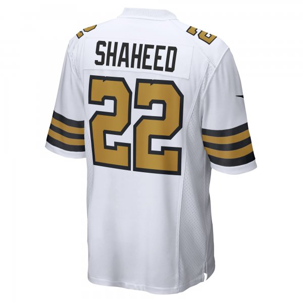 Men's New Orleans Saints Rashid Shaheed Nike  White Alternate Game Jersey