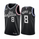 Men's NBA Los Angeles Clippers Marcus Morris Sr. Black #8 2022-23 City Edition Jersey Cursive