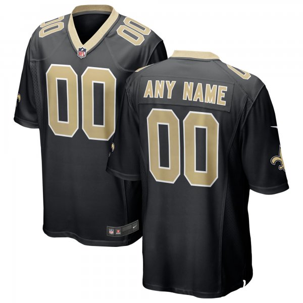 Men's New Orleans Saints Nike Black Custom Game Jersey