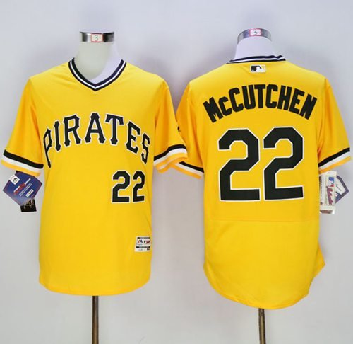 Pittsburgh Pirates #22 Andrew McCutchen Gold Flexbase Collection Cooperstown Stitched MLB Jersey