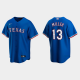 Men's Texas Rangers #13 Brad Miller Royal Alternate MLB Jersey